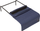Shtrat metalik për qen Healing Pet Metal Bed XXL, 120x68 cm, blu