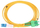 Kabllo optike patchcord Extralink SC APC në LC UPC, Single Mode G657A, Duplex 2m, e verdhë
