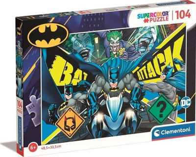 Puzzle Clementoni SuperColor Batman 27174, 104 copa, 38 x 27 cm, shumëngjyrësh