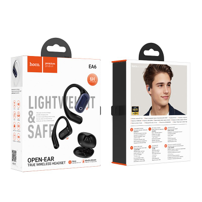 Kufje wireless Hoco EA6, open ear, Bluetooth 5.4, 10h, të zeza