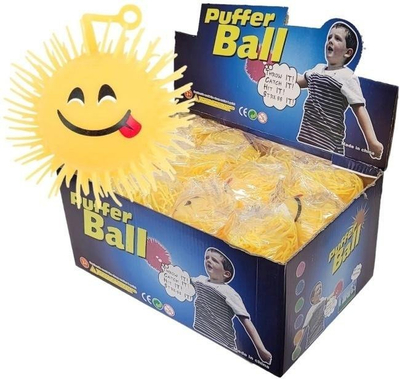 Lodër antistres squishy me drita, me gjemba, e verdhë