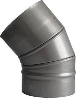 Përshtatës këndi për oxhak Wade, 45°, diametër 200 mm, metalik