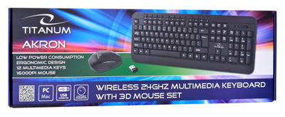Set tastierë dhe maus Esperanza TK109, 2.4GHz, i zi