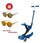Trotinet për kalamoj Globber Go Up Deluxe Lights, 3 rrota, me drita, blu