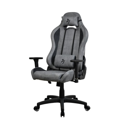 Karrige gaming Arozzi Torretta Super Soft, ergonomike, me jastëkë mbështetës, gri e errët