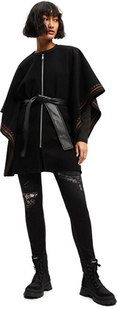 Pelerinë Desigual Donna 22WAIA38, e zezë