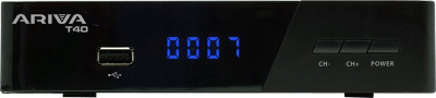 Dekoder tokësor Ferguson Ariva T40, DVB-T2 HEVC H.265, USB PVR, i zi