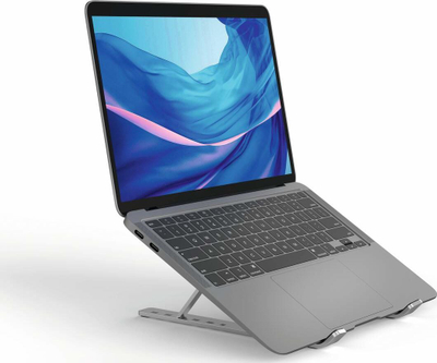 Stendë për laptop FOLD, 10"-15", e rregullueshme, gri