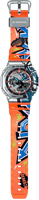 Orë për meshkuj Casio G-Shock GM-2100SS-1AER Street Spirit Metal Covered (619), portokalli