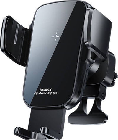 Држач за телефон за автомобил Remax RM-C05, безжично полнење 15W, USB-C, црн