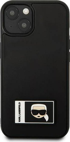 Futrollë telefoni Karl Lagerfeld Ikonik Patch për iPhone 13 6.1", hardcase, e zezë