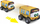 Lodër autobus shkolle BB Junior My 1st Soft, prej tekstili të butë, me mekanizëm pull back, i verdhë
