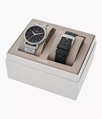 Set për meshkuj orë dore + rrip Fossil Luther BQ2466SET