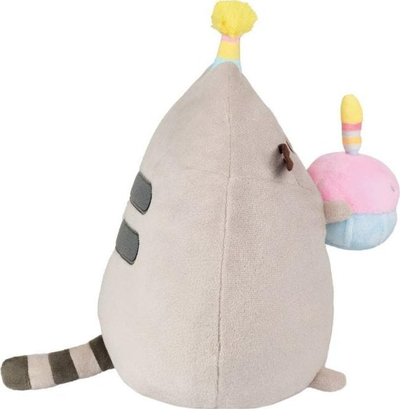 Lodër pelushi Pusheen, 24 cm, me kapelë e me tortë, shumëngjyrëshe