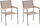 Set karrigesh kopshti Beliani GROSSETO, çelik inox, set 2 copë, bezhë