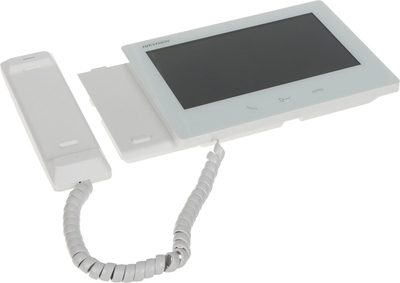 Monitor interkomi Hikvision DS-KH7300EY-WTHE2, ekran me prekje, 7", i bardhë