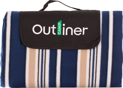Tapet kampingu Outliner AF10, 200x200cm, palosës, blu me vija