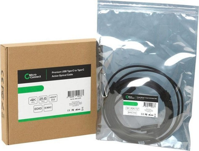 Kabllo MicroConnect USB-C në USB-C, 10 metra
