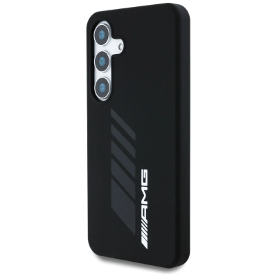 Mbrojtëse telefoni AMG Oversize Rhombs MagSafe për Samsung Galaxy S25, TPU PC, e zezë