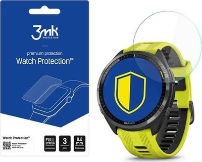 Folie mbrojtëse 3MK ARC për Garmin Forerunner 965, fullscreen, transparente