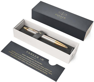 Stilolaps Parker IM Premium Silver GT T2016, mekanizëm me shtypje, metalik, argjendtë