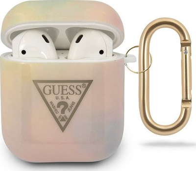 Kuti mbrojtëse Guess Tie &amp; Dye për AirPods 1/2, rozë