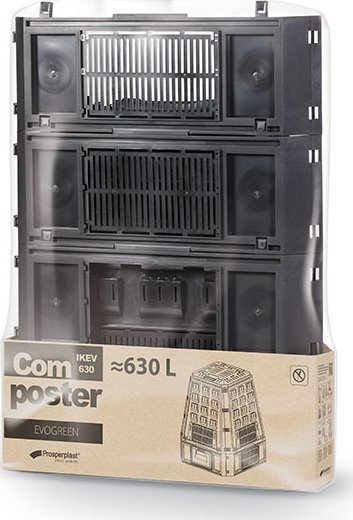 Prosperplast Evogreen Компостер, 630 L, Црн