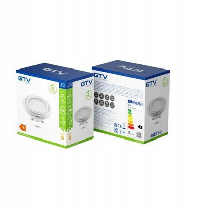Llambë LED GTV AR111, 12.5W, 3000K G53, e bardhë