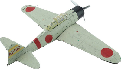 Puzzle metalik 3D Piececool Mitsubishi A6M, model avioni, për zbukurim, jeshil