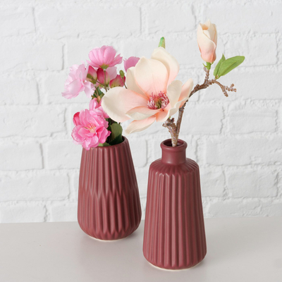 Vazo porcelani Boltze Esko, 17 cm, burgundy