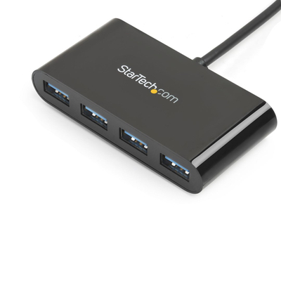 Hub USB me 4 porta StarTech HB30C4AB, USB C, USB 3.2 Gen 1, i zi