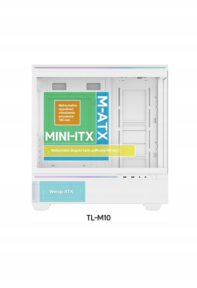 Kuti kompjuteri Thermalright TL-M10W, Midi Tower, ATX, e bardhë