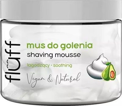 Shkumë rroje Fluff Shaving Mousse, me avokado dhe niacinamide, 200ml