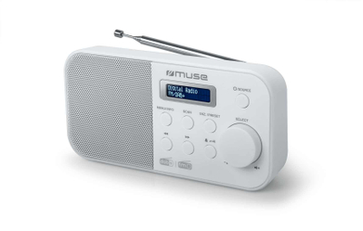 Компактно радио Muse M-109 DBW, преносливо, бело