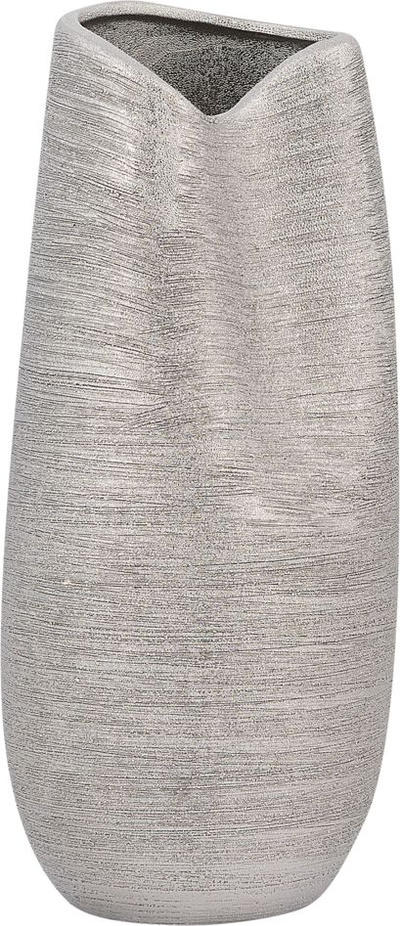 Vazo dekorative Beliani DERBE, stoneware, 32 cm, argjend