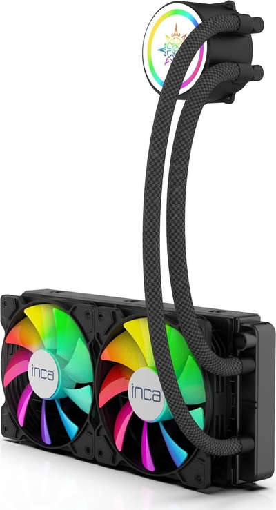 Ftohës uji për CPU Inca ISS-02XN, 2x120mm PWM, i zi