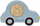 Orë tavoline për kalamaj Home &amp; Styling Collection Car, 24 x 15.5 cm, për zbukurim, blu e hapur