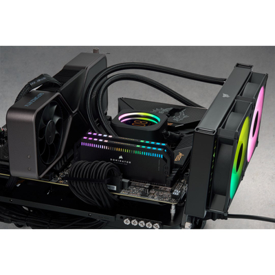 Memorie RAM Corsair Dominator Platinum RGB, 64GB DDR5, 5600MHz, e zezë