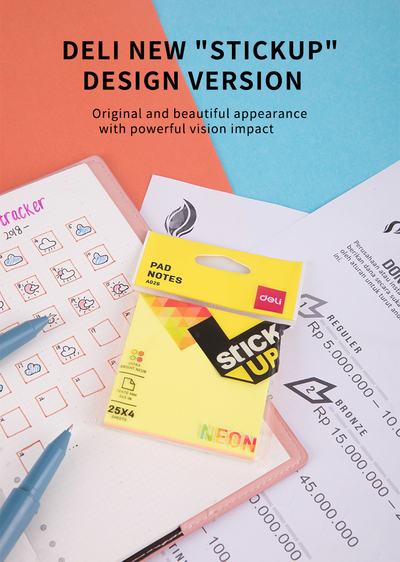 Postit DELI 76x76 100fl neon mix a02602 1/12
