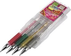 Set stilolapsa xheli me shkëlqim Bertus DL.EASY GEL GLITTER, 4 copë, shumëngjyrëshe