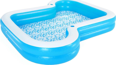 Pishinë me fryrje Bestway Sunsational Family Fun, për familje, PVC, blu me të bardhë
