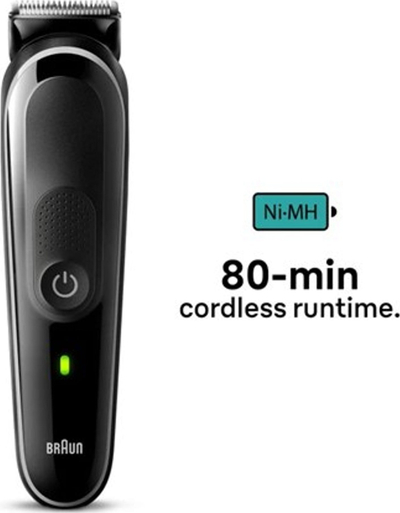 Trimer multifunksional Braun Series 3 MGK3440, 8 në 1, pa tel, i zi
