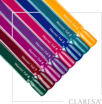 Llak thonjsh hibrid Claresa Warmin' Fall 8, 5g, UV LED, jeshile e errët