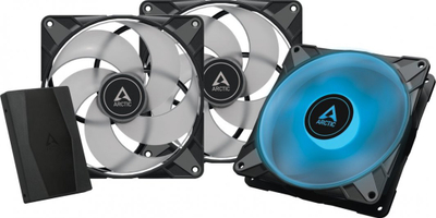 Ftohës Arctic P14 PWM PST RGB 0dB, 3 copë + Hub