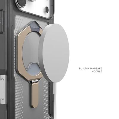 Kapak UAG Plasma XTE MagSafe për iPhone 17 Pro Max, me këmbëz, gri Titanium
