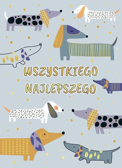 Kartolinë Henry Holt Greeting Card Letter Paper B6, me qen gri, ngjyrë gri