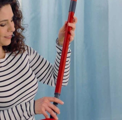 Set mop me kove Vileda Turbo 3in1, sistem rrotullues, trekendor, e kuqe