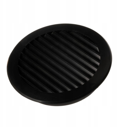 Grilë ventilimi Euro3plast D125, plastike, e zezë