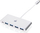 Hub USB IOGEAR USB C në 4 porta USB A, USB 3.0, Power Delivery, gri