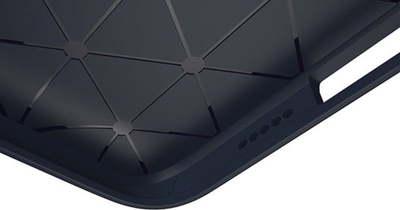 Kapak telefoni Carbon Case për Samsung Galaxy S9, gomë mbrojtëse, strukturë karbon, blu e errët